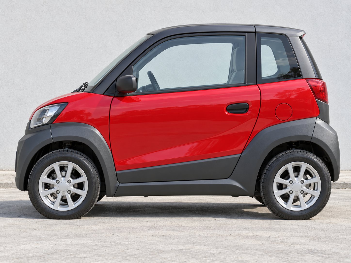 Voiture sans permis vue de profil (illustration)